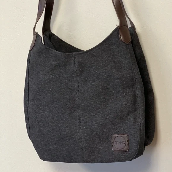 Brand NEW Canvas Hobo Bag in ~Black 🖤👜 - Picture 2 of 14